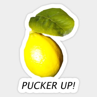 Pucker Up Lemon Sticker